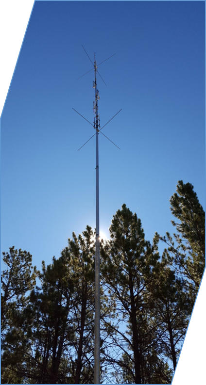 Antenna next
                            to trees